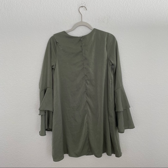 LULUS Women's Small Green Long-Sleeve Mini Dress - Picture 2 of 10